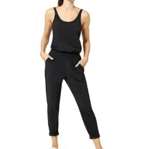 Athleta Pants - Athleta Roaming Black Sleeveless Jumpsuit Size 8